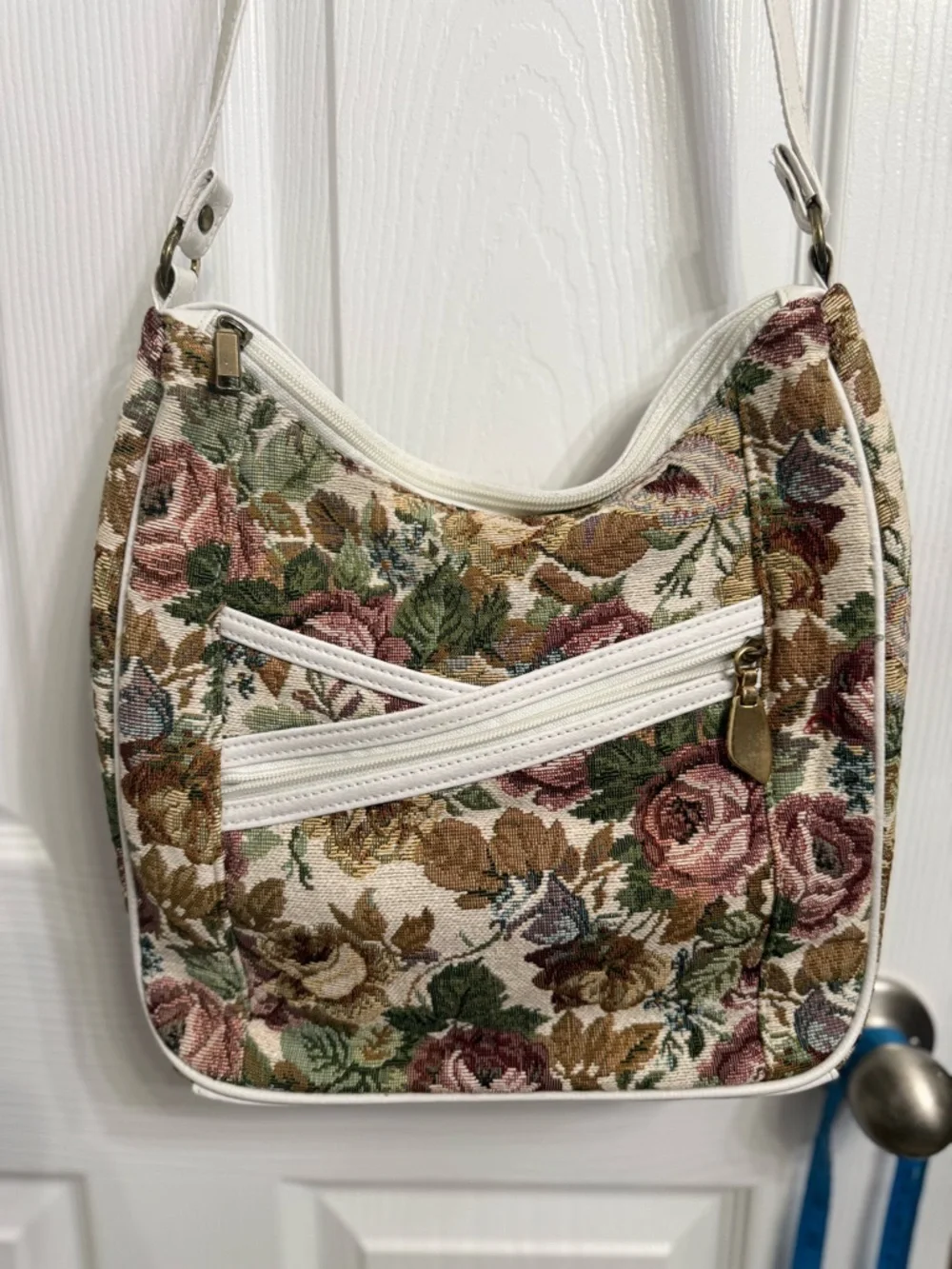 Vintage Floral Tapestry Shoulder Bag Cottagecore Grannycore Y2K Hobo Purse